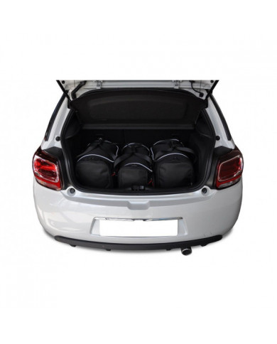 KJUST set of car trunk bags - CITROEN DS3 HATCHBACK I (SA) 2009-2016 3PCS