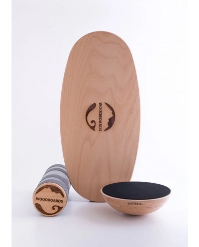 SET - Balanceboard WOODBOARDS ORIGINAL KOMPLETT + REHABO 360 separat