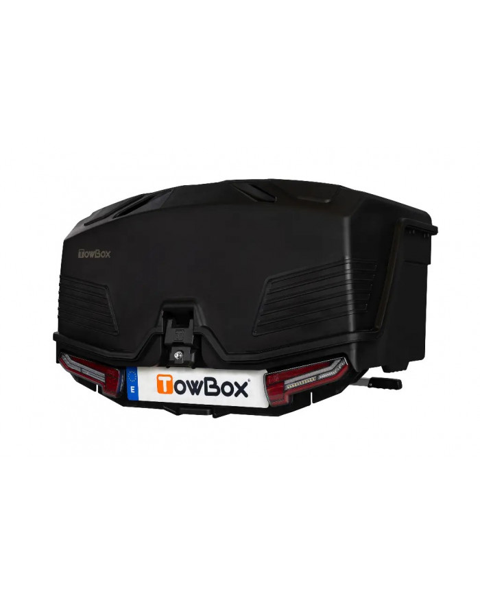 Towbox ALPHA szállító box vonóhorogra - Fekete