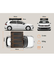 Tentbox LITE XL strešni šotor