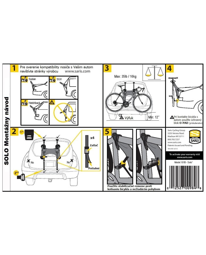 Saris SOLO 1-Fahrrad