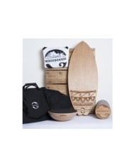 SURF MEGA SET mit einem Geschenk - WOODBOARDS SURF COMPLETE + REHAB 360 + Transporttasche + gratis T-Shirt