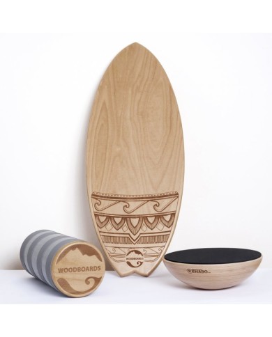 SET - Balance board WOODBOARDS SURF COMPLETE + REHABO 360 posebej