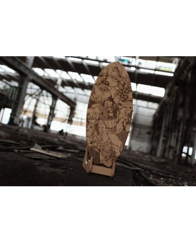 Deska za ravnotežje WOODBOARDS SURF Superheroes - COMPLETE