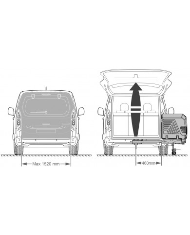 Towbox CAMPER V3 Urban Black SHORT box na ťažné zariadenie